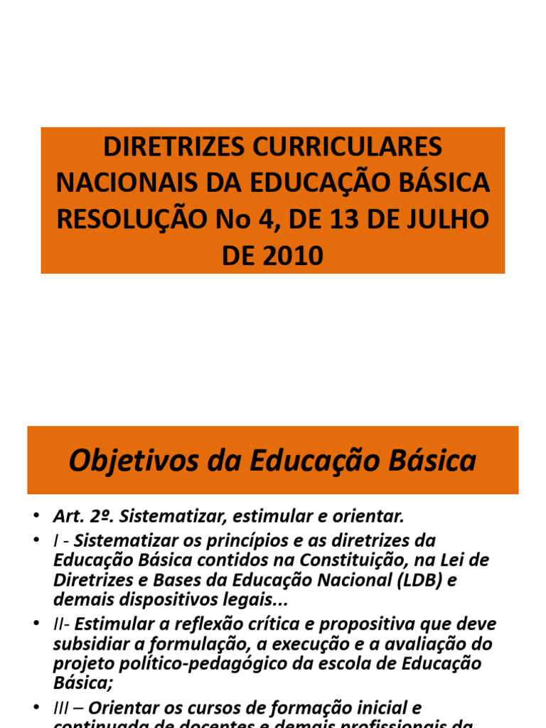 Diretrizes Curriculares da Educação Básica | PDF ...