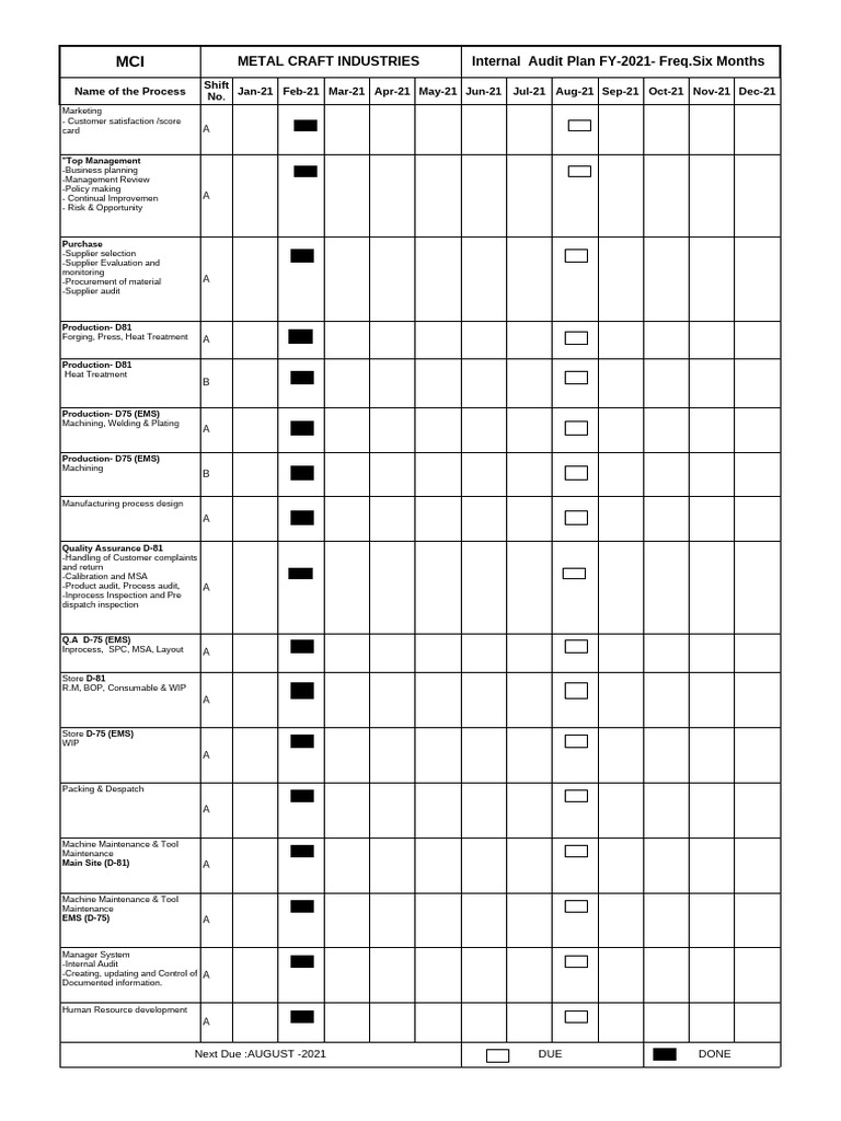 Internal Audit Plan FY-2021 Overview | PDF