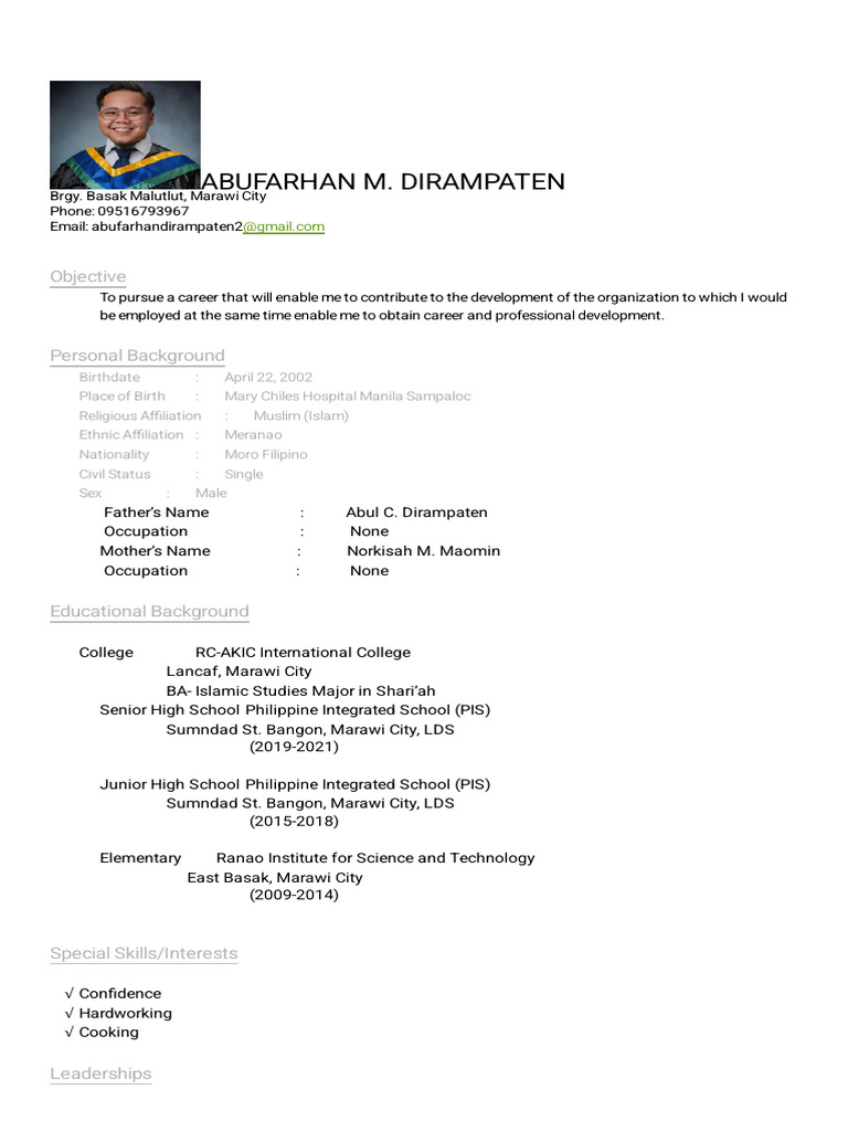 Application Letter | PDF | Abrahamic Religions