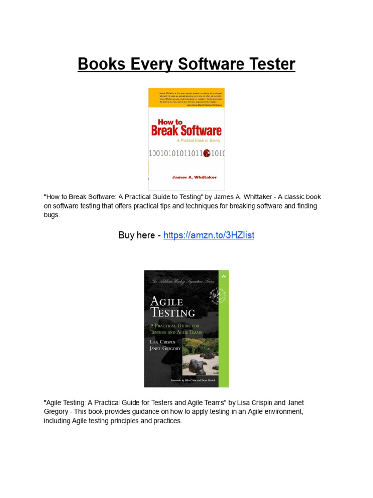 Books Every Software Tester | PDF