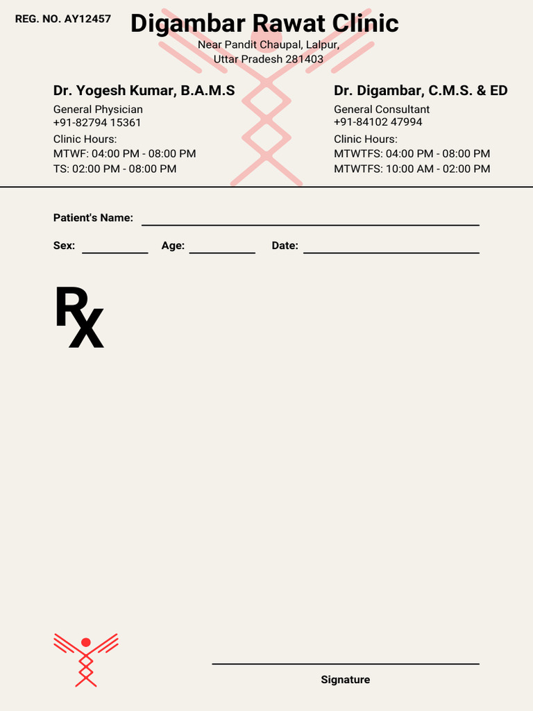 Medical Doctor Notepad in Beige Black Clean & Minimal Style (2) | PDF