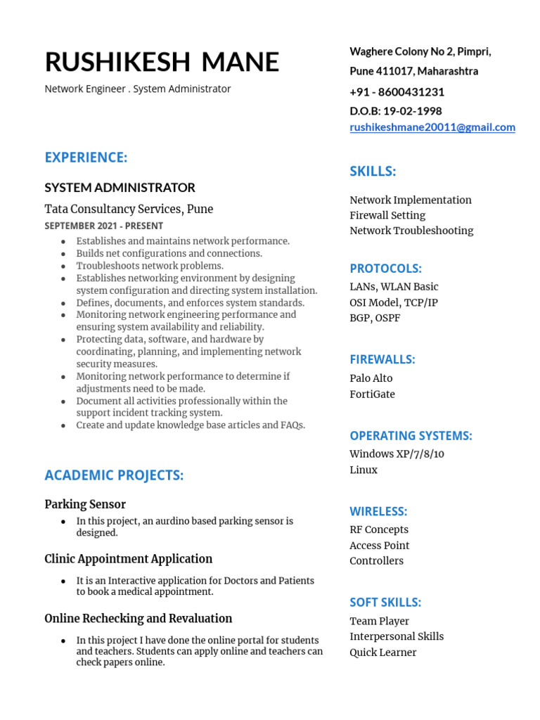Rushi CV-1-1 | PDF | Computer Network | Firewall (Computing)