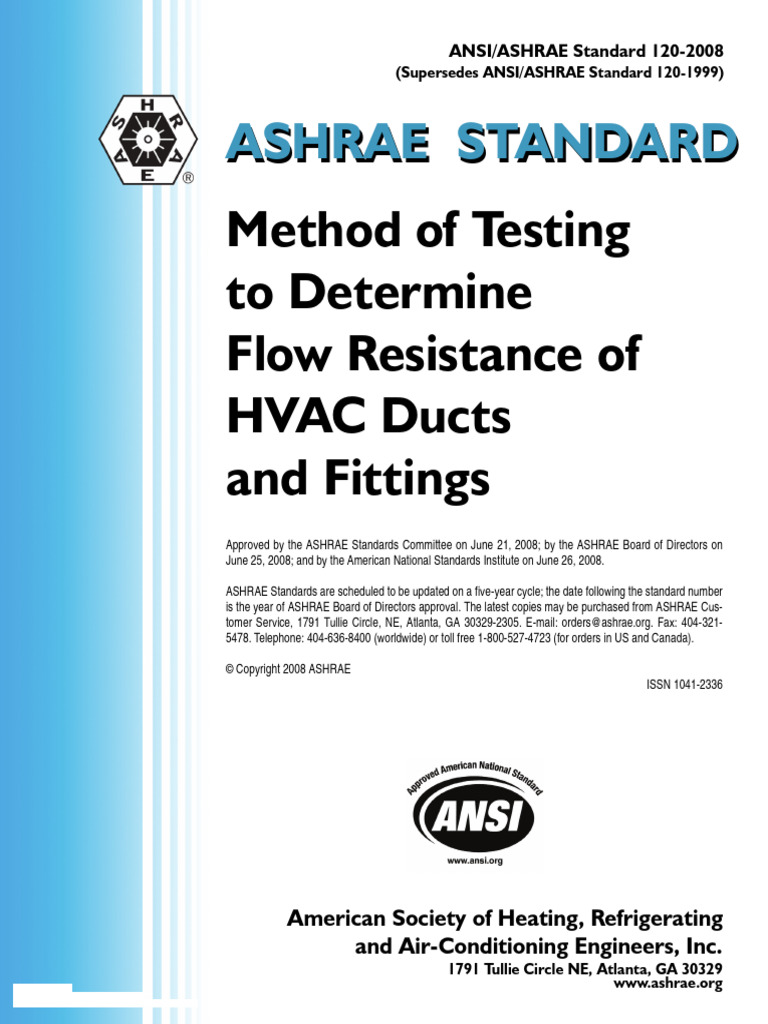 HVAC Duct Flow Resistance Testing Standard | PDF | Pressure Measurement ...