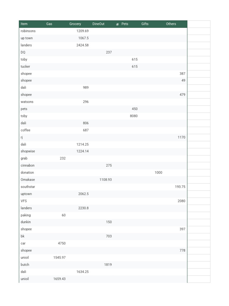 June Expense Summary | PDF