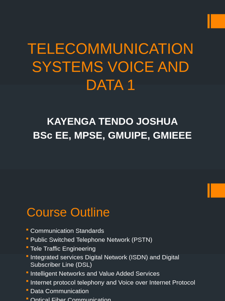 Telecommunication Systems Voice and Data 1-1 | PDF | Computer Network ...