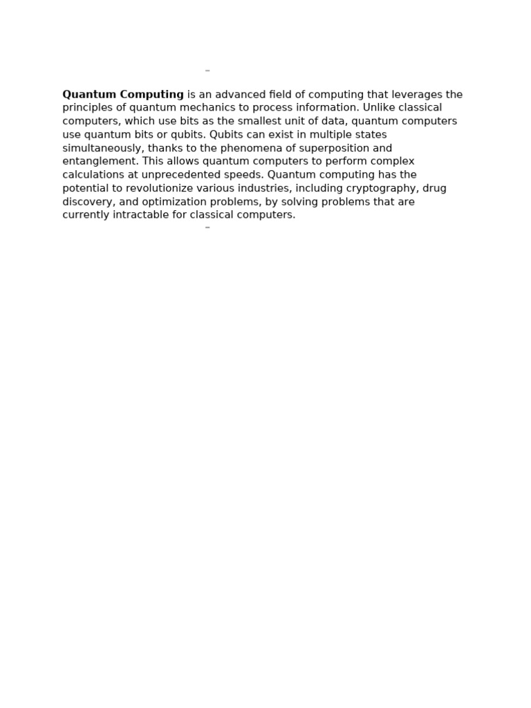 Quantum Computing: Qubits and Revolution | PDF