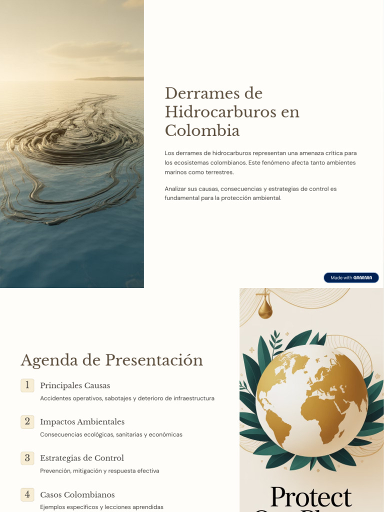 Impacto de Derrames de Hidrocarburos en Colombia | PDF | Contaminación ...