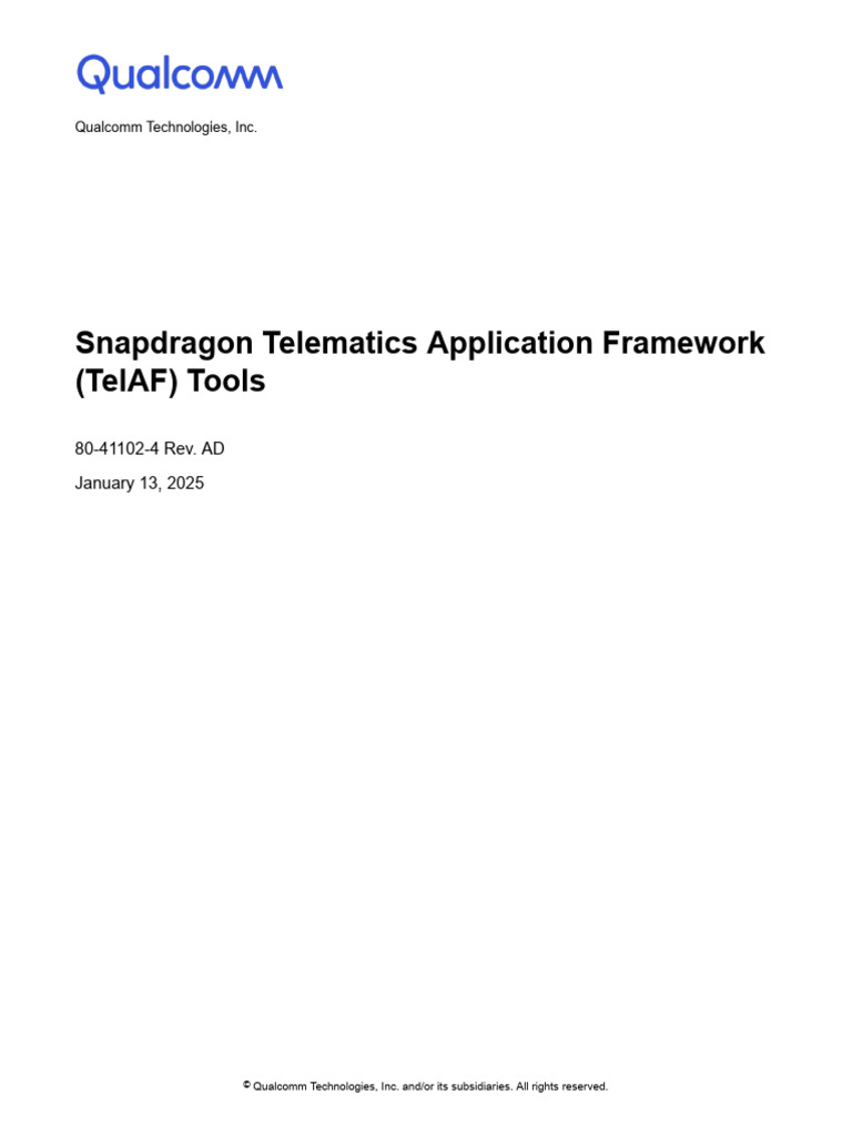 TelAF Tools for Snapdragon Development | PDF | Library (Computing ...