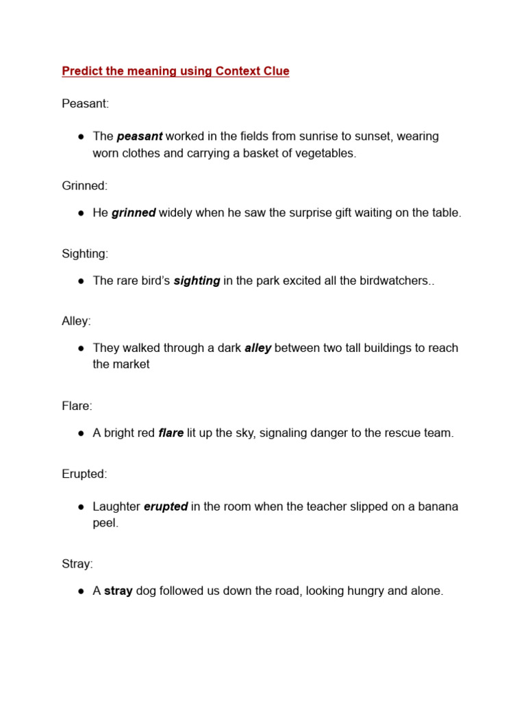 Context Clue | PDF