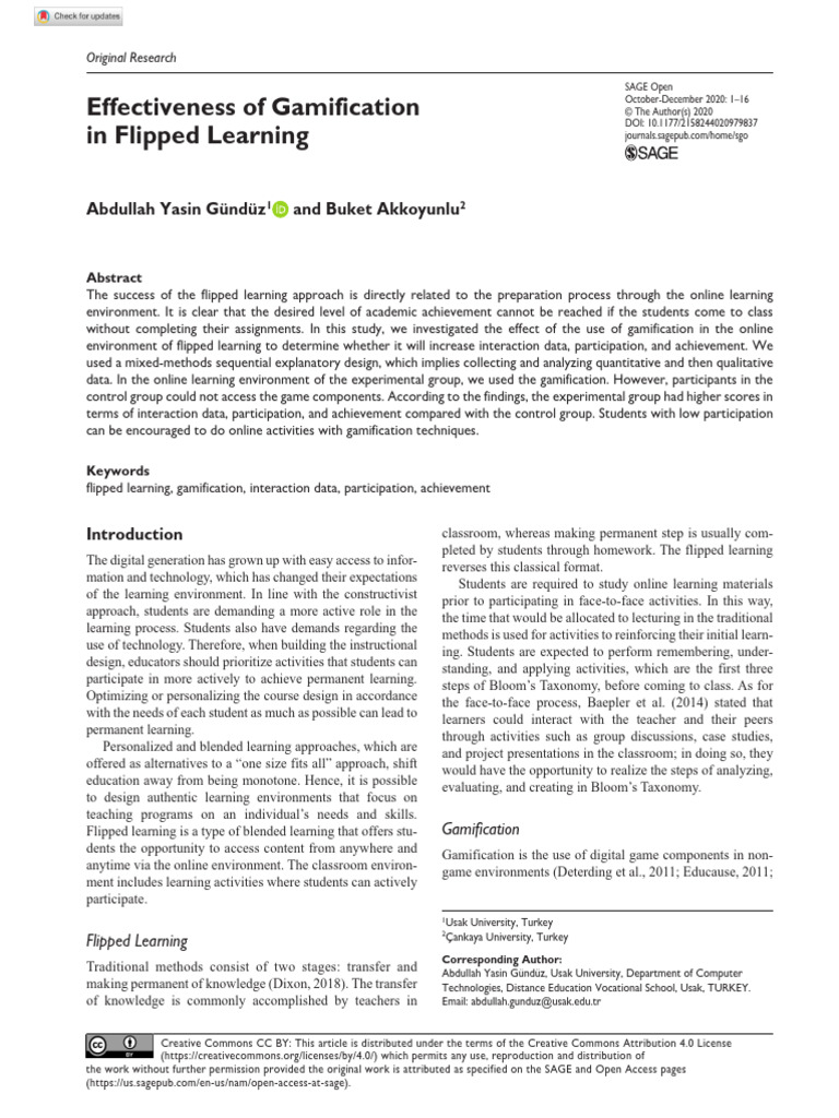 Gamification's Impact on Flipped Learning | PDF | Data | Learning
