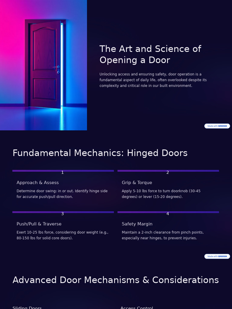 Sliding Door Operation Techniques | PDF