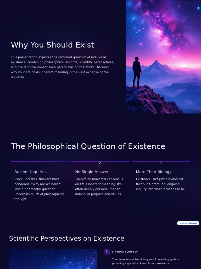 The Meaning and Impact of Existence | PDF | Existence | Psychology