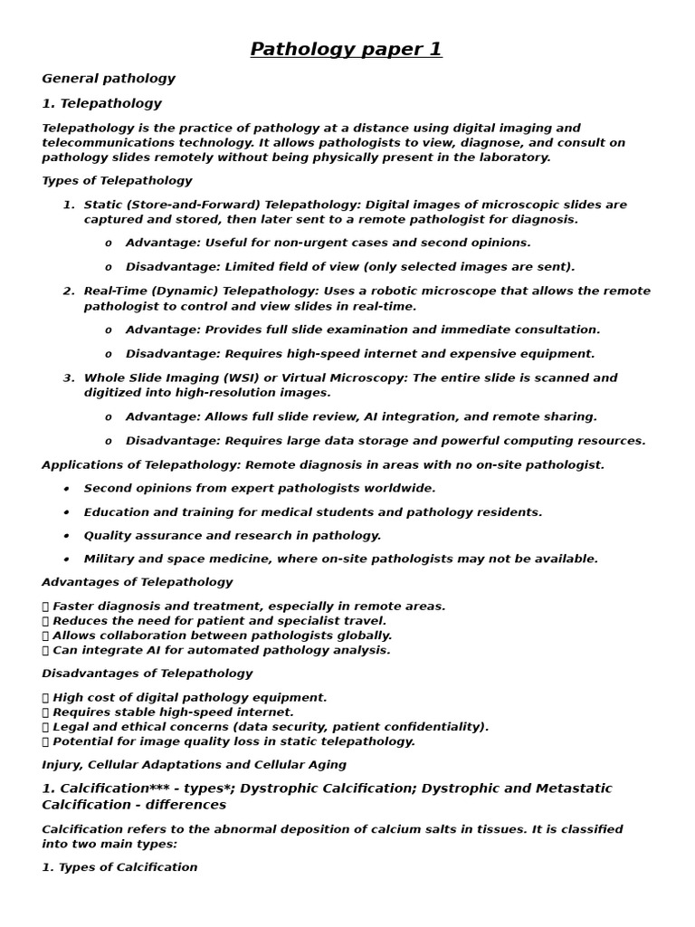 Telepathology and Cellular Changes Overview | PDF | Apoptosis | Immune ...