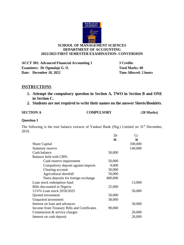Advanced Financial Accounting Exam 2022 | PDF | Deferred Tax | Expense