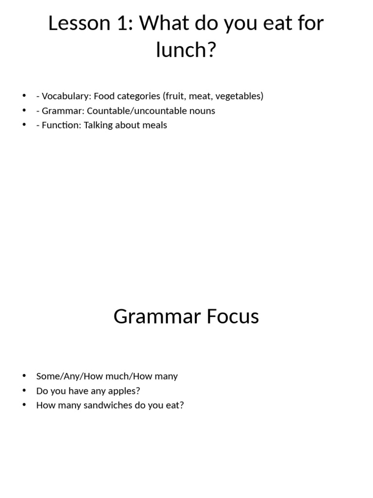 Unit 4 Food and Drink | PDF