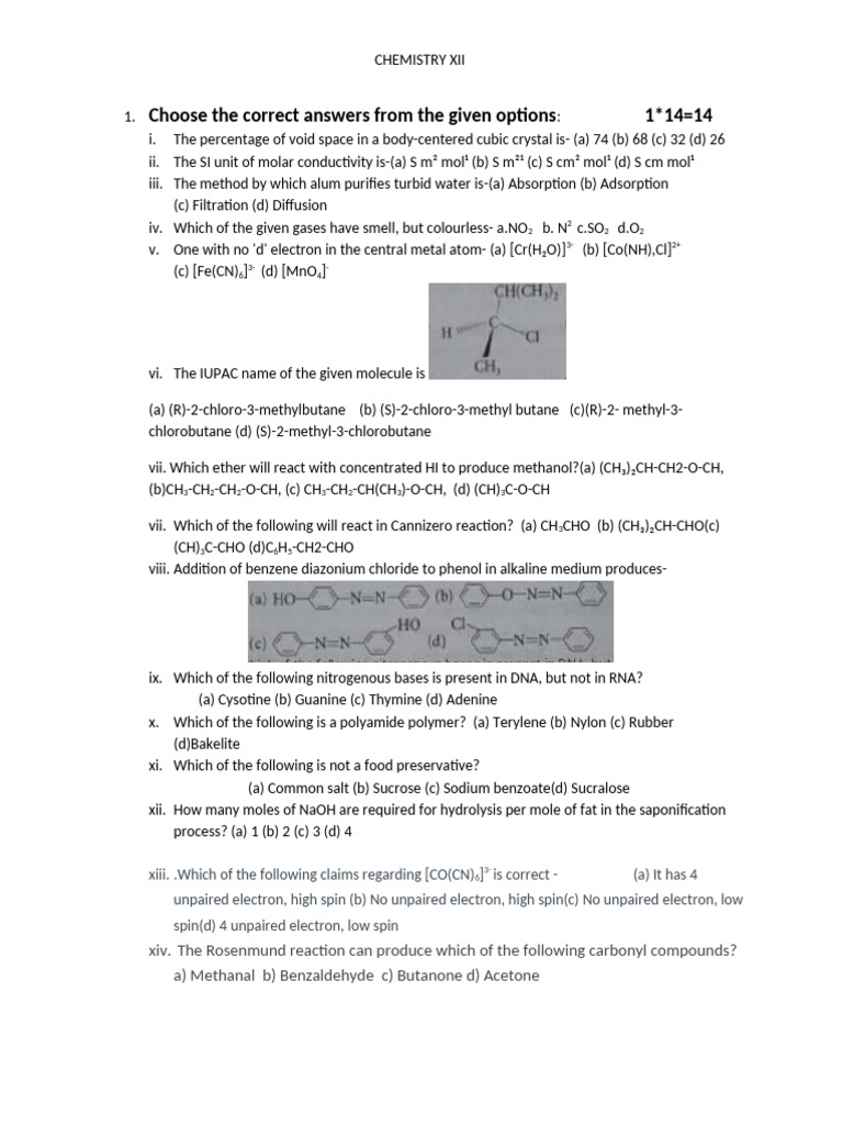 Chemistry 12 | PDF | Chemical Reactions | Lead