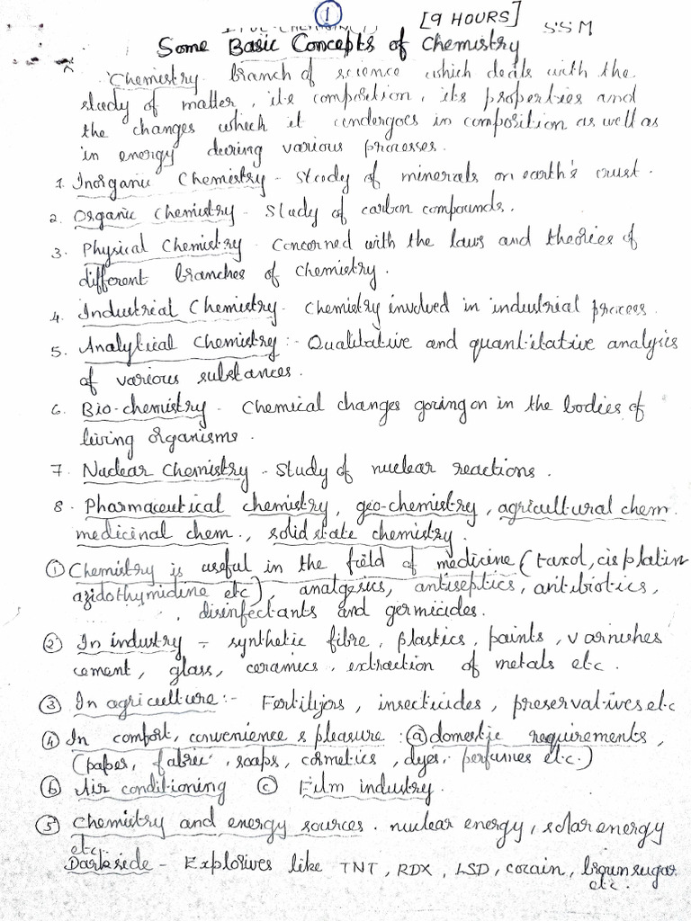Chemistry Study Notes Overview | PDF | Physical Chemistry | Physical ...