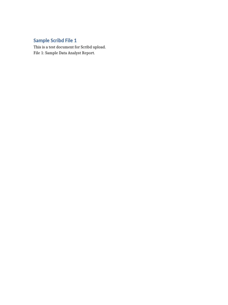 Scribd Sample 1 | PDF
