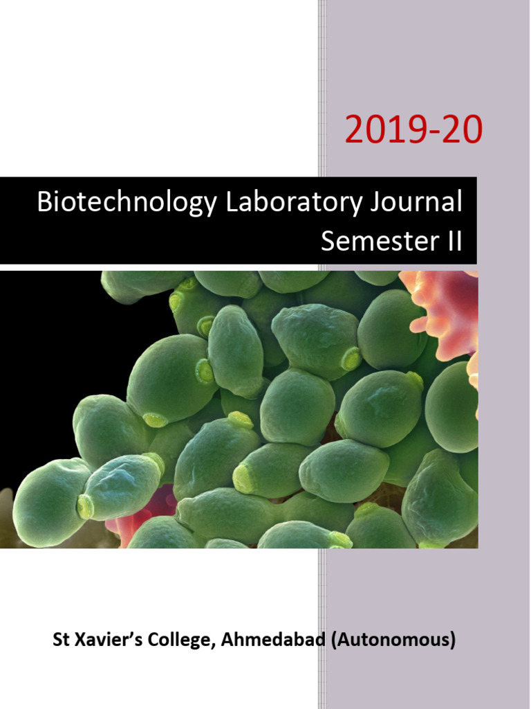 BSC Biotech Sem 2 Journal November 2019 | PDF | Mitosis | Staining