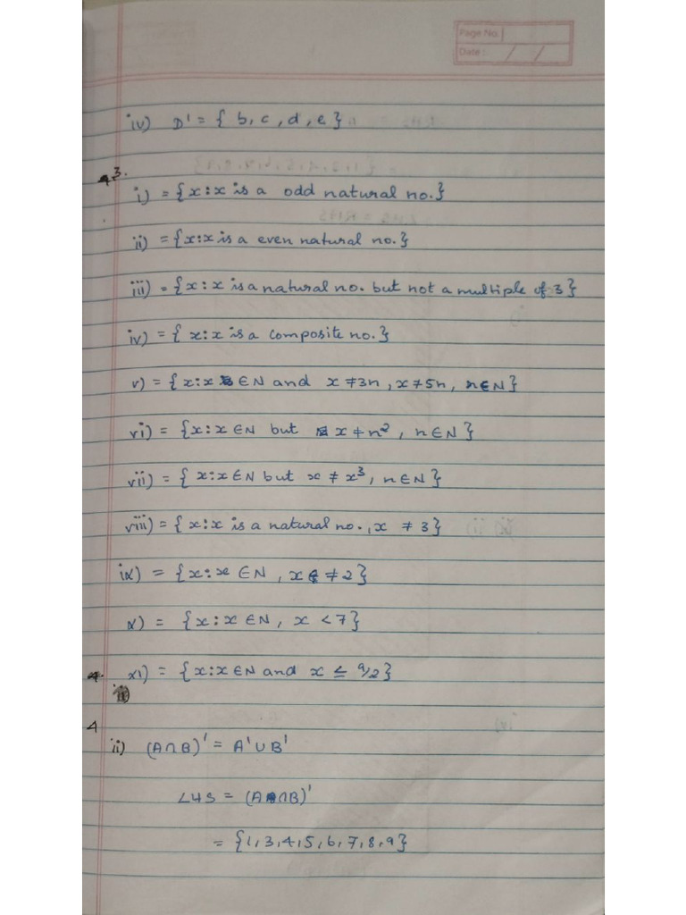 Class 11 Maths Notes | PDF