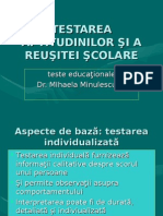 Curs VII Testarea Aptitudinilor Si Reusitei Scolare