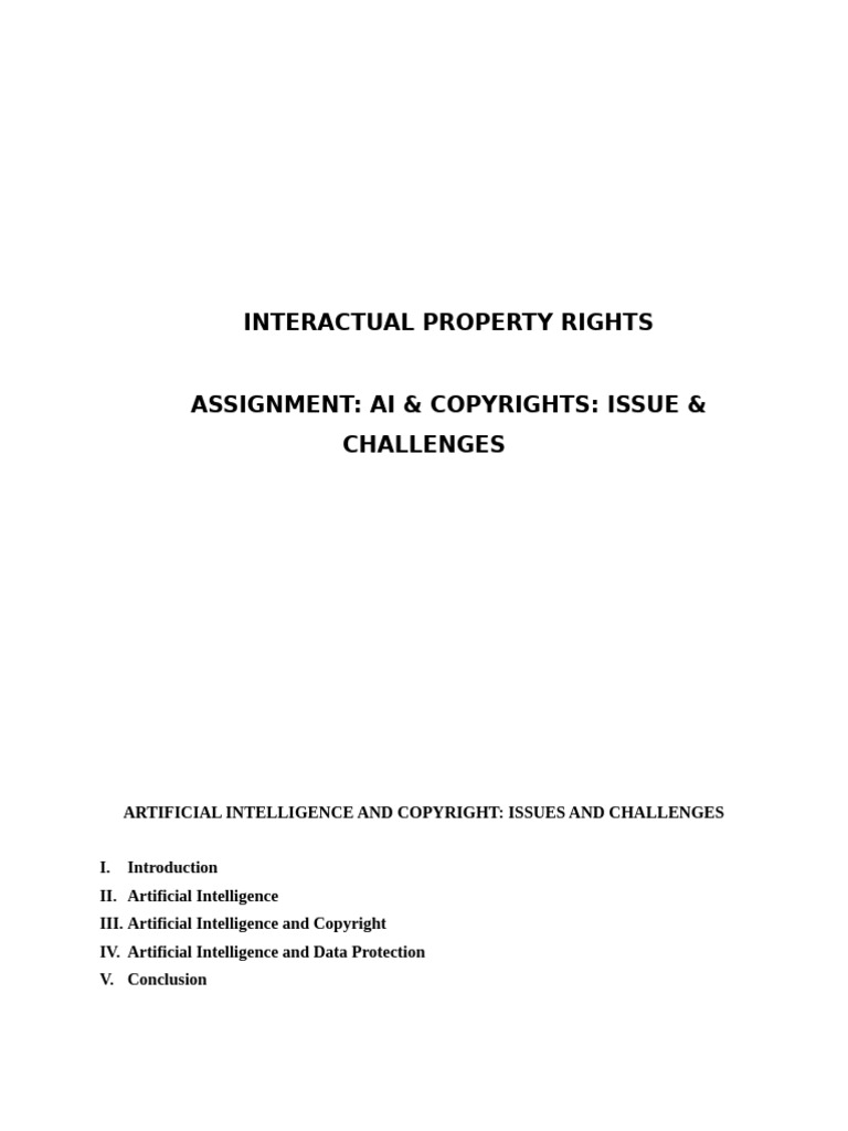 AI and Copyright: Key Issues Explained | PDF | Artificial Intelligence ...