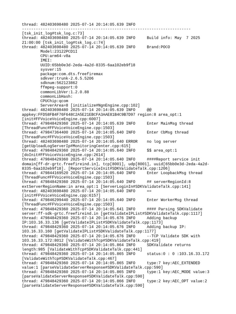POCO Device Log Analysis 2025 | PDF | Network Protocols ...