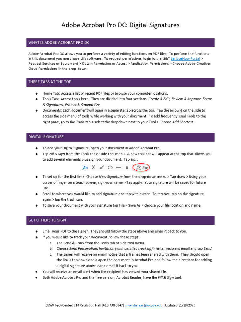 Digital Signatures in Acrobat Pro DC | PDF | Computing | Application ...