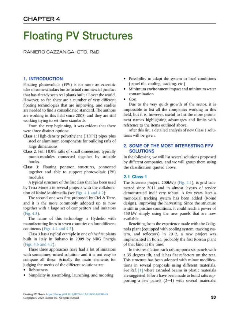 Floating Solar PV Technology Overview | PDF | Photovoltaics | Solar Power