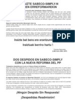 Octavillas Despidos en Sabeco para El Público