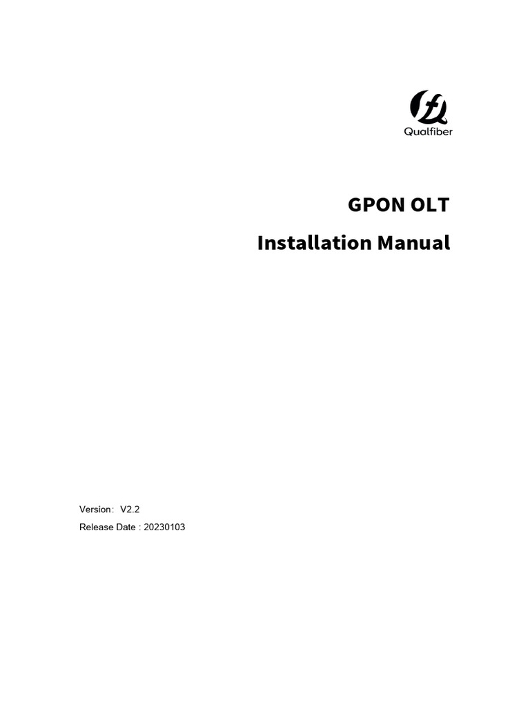 GPON OLT Installation Guide | PDF | Power Supply | Manufactured Goods