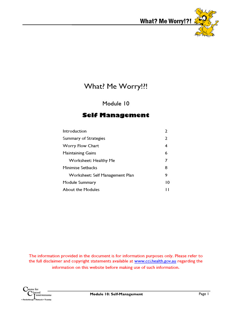Worry Management Strategies Overview | PDF | Thought | Mindfulness