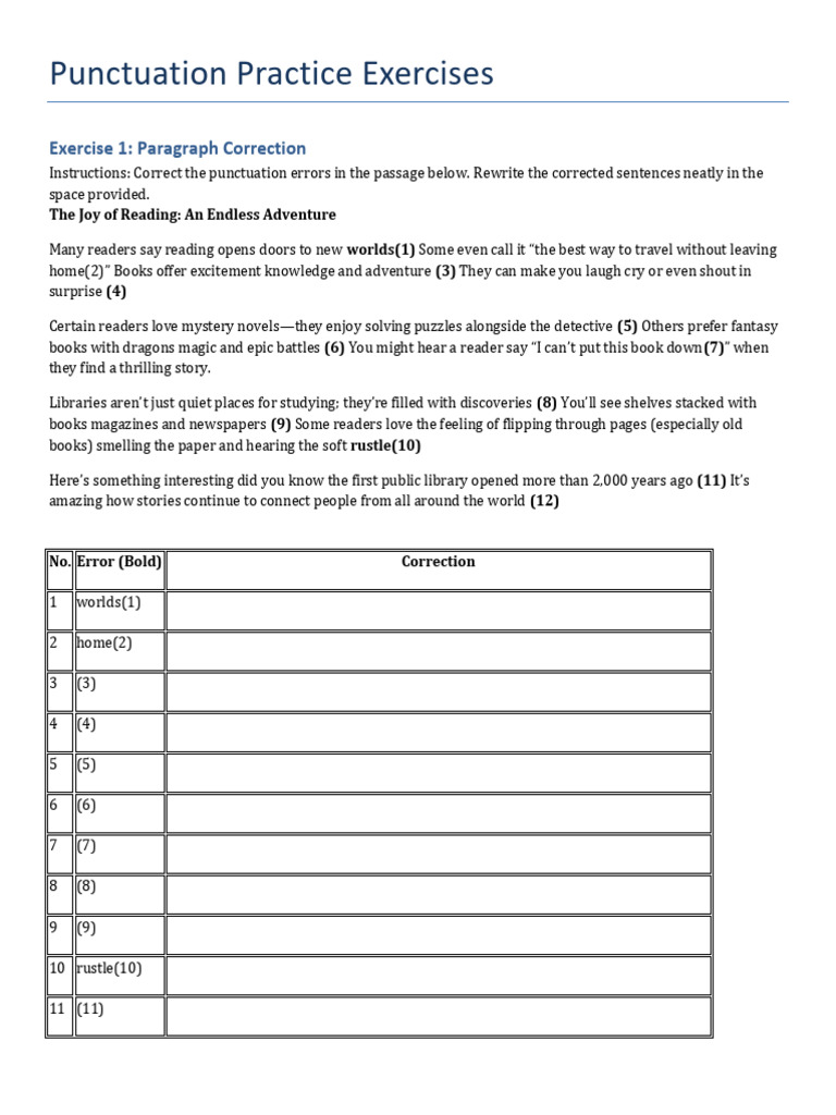 Punctuation Practice Exercises Guide | PDF | Comma | Quotation Mark