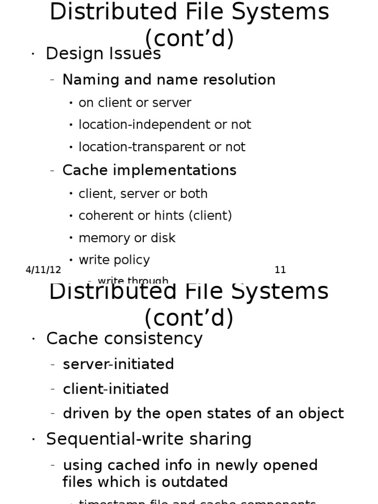 Key Issues in Distributed File Systems | PDF | Computers