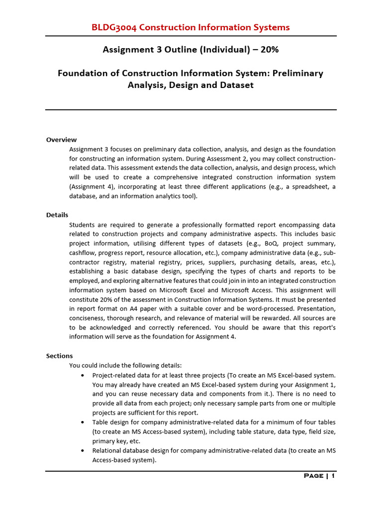 Construction Info System Design Outline | PDF | Databases | Data