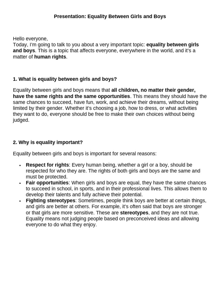 Promoting Gender Equality for All | PDF | Gender | Gender Studies