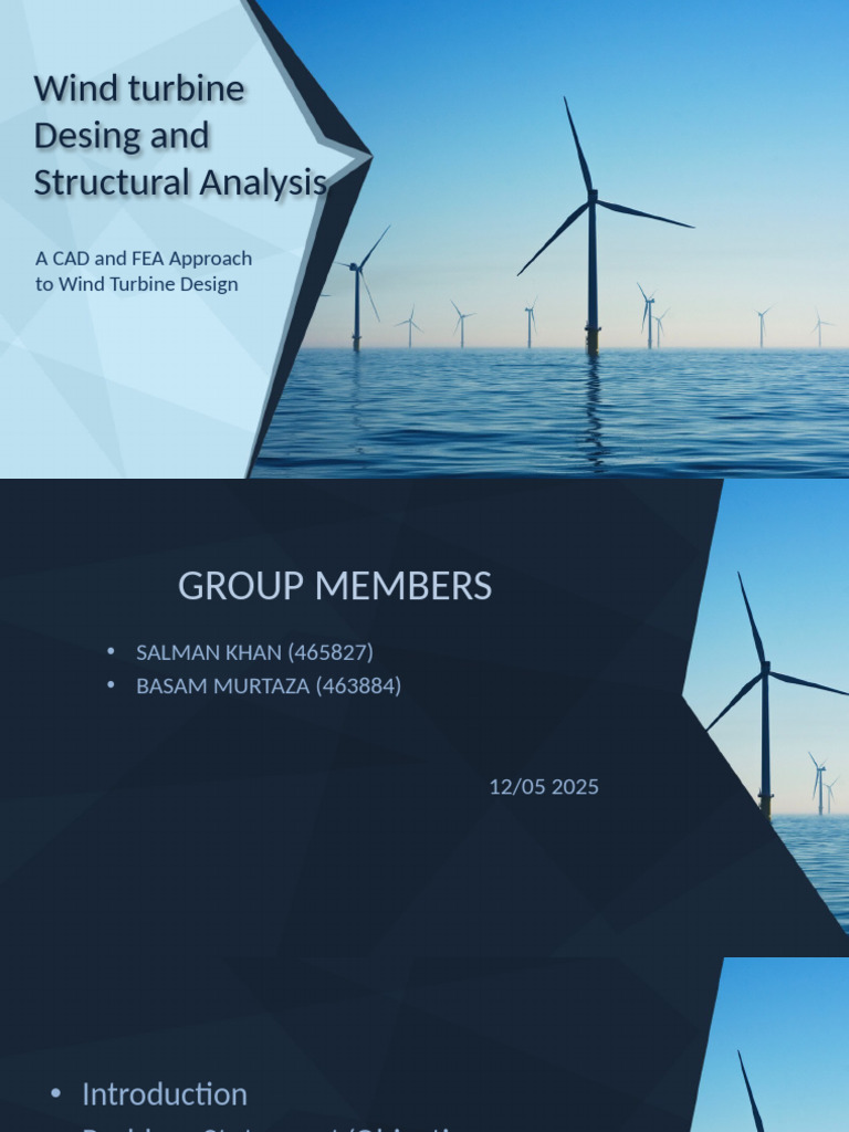Wind Turbine Design & Analysis Using CAD/FEA | PDF | Wind Turbine | Turbine