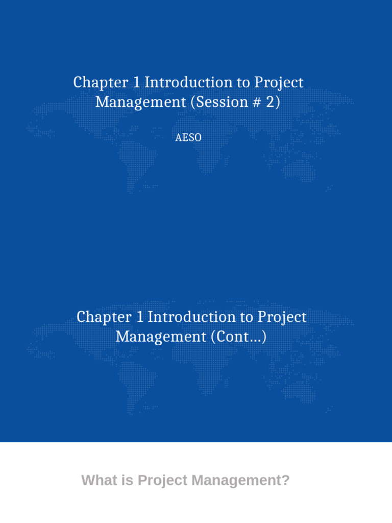 CHP 1 Project Management (Session 2) 42466 2156 | PDF