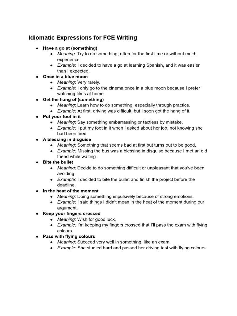 Expressions - Writing and Speaking | PDF