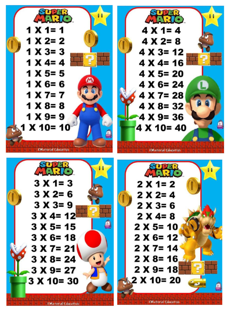 Multiplicaciones Mario | PDF
