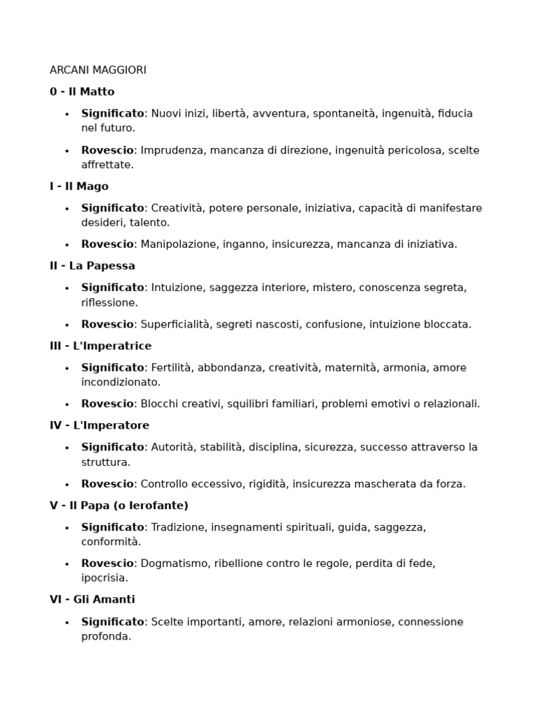 Arcani Maggiori | PDF
