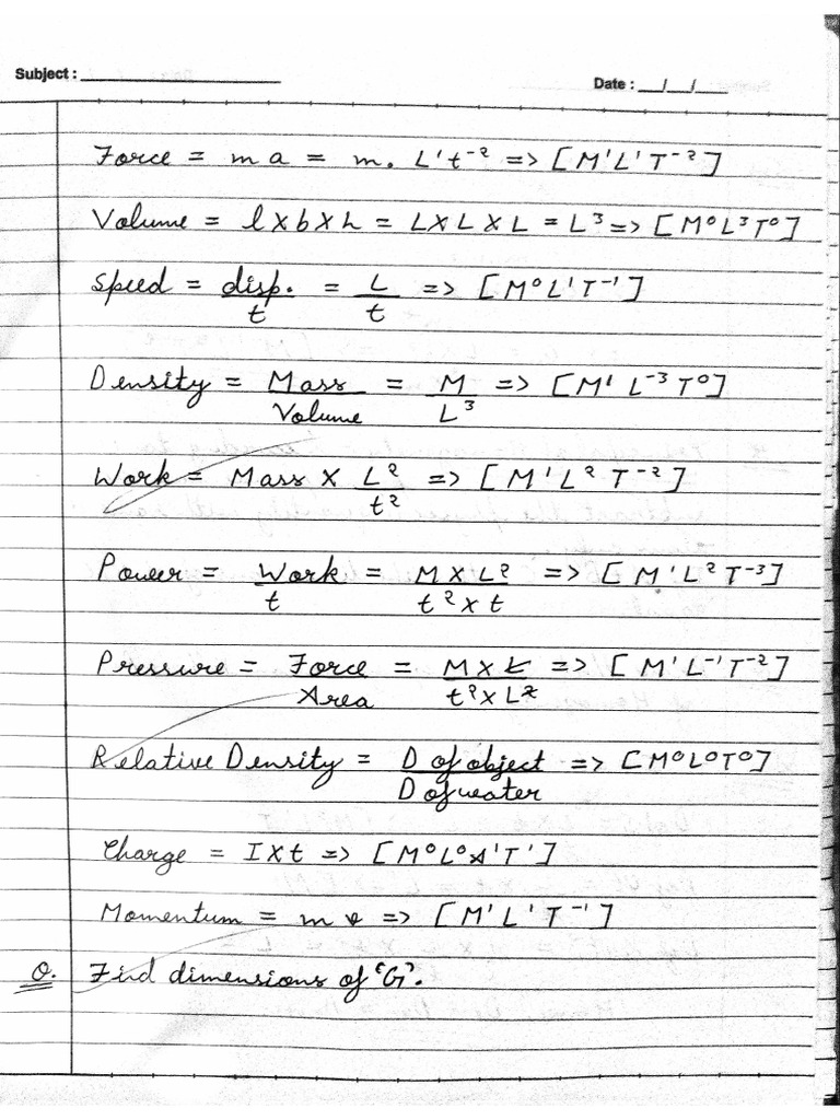 Class 11th Physics Chapter 1 | PDF