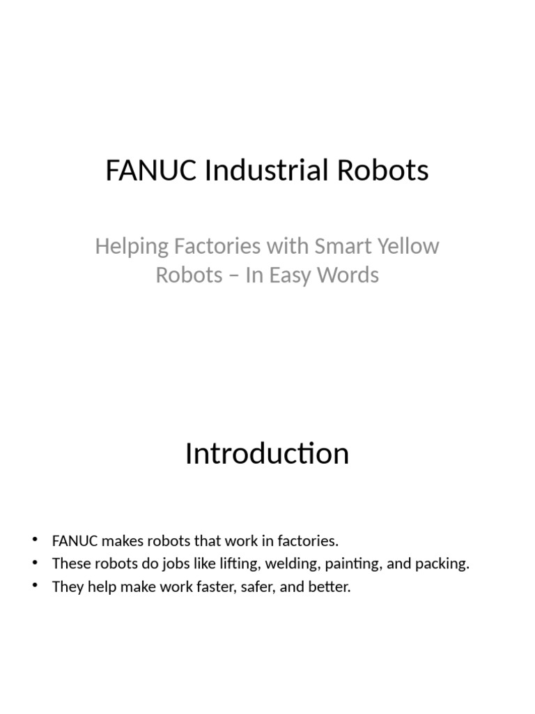 FANUC Industrial Robots Overview | PDF