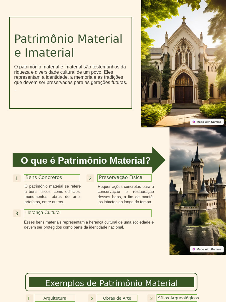Patrimônio Cultural: Material e Imaterial | PDF | Herança cultural ...