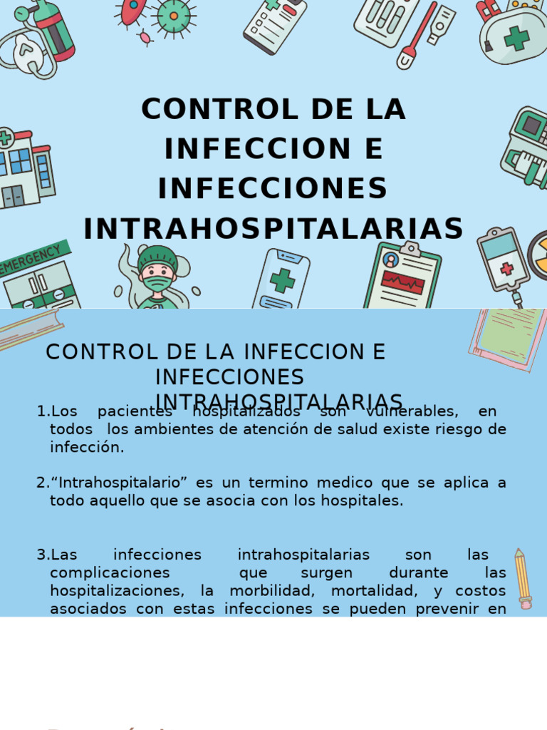 Control de La Infeccion e Infecciones Intrahospitalarias | PDF ...