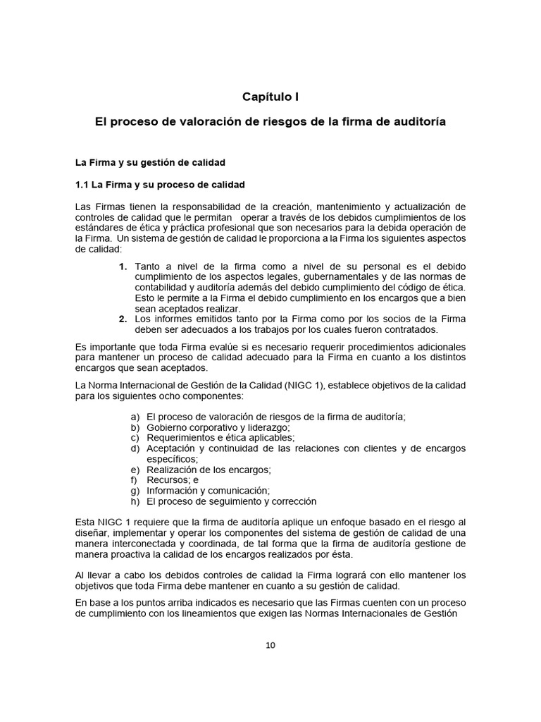 Valoración de Riesgos en Auditoría | PDF | Calidad (comercial) | Auditoría