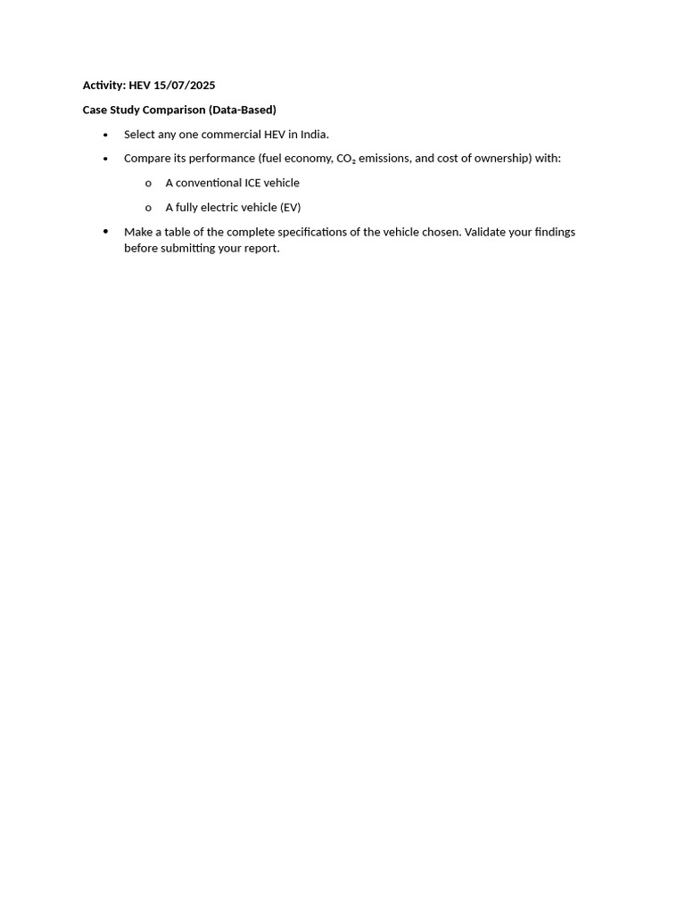 Activity HEV | PDF