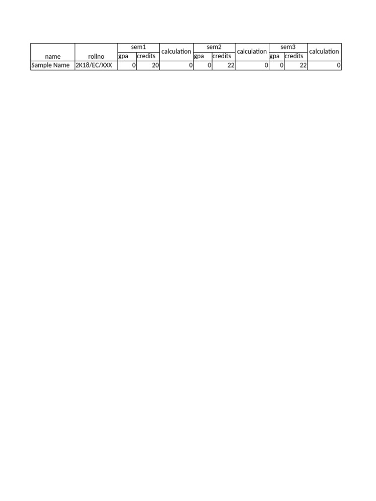 CGPA Aggregate Calculation Guide | PDF