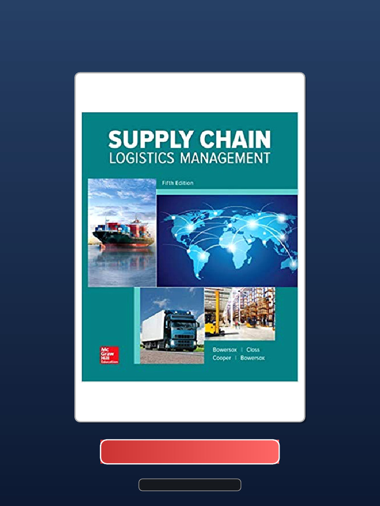 Supply Chain Logistics Management 5th by Bowersox Ebook and TestBank ...