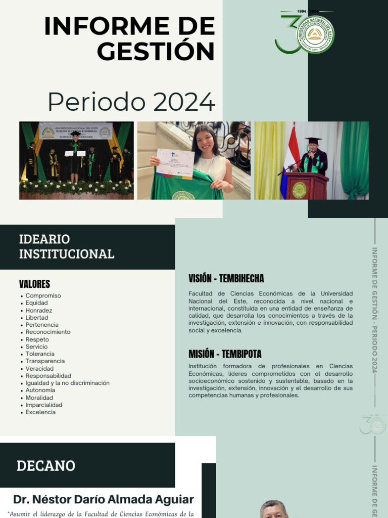 Informe de Gestion - 2024 | PDF | Sustentabilidad | Enseñando